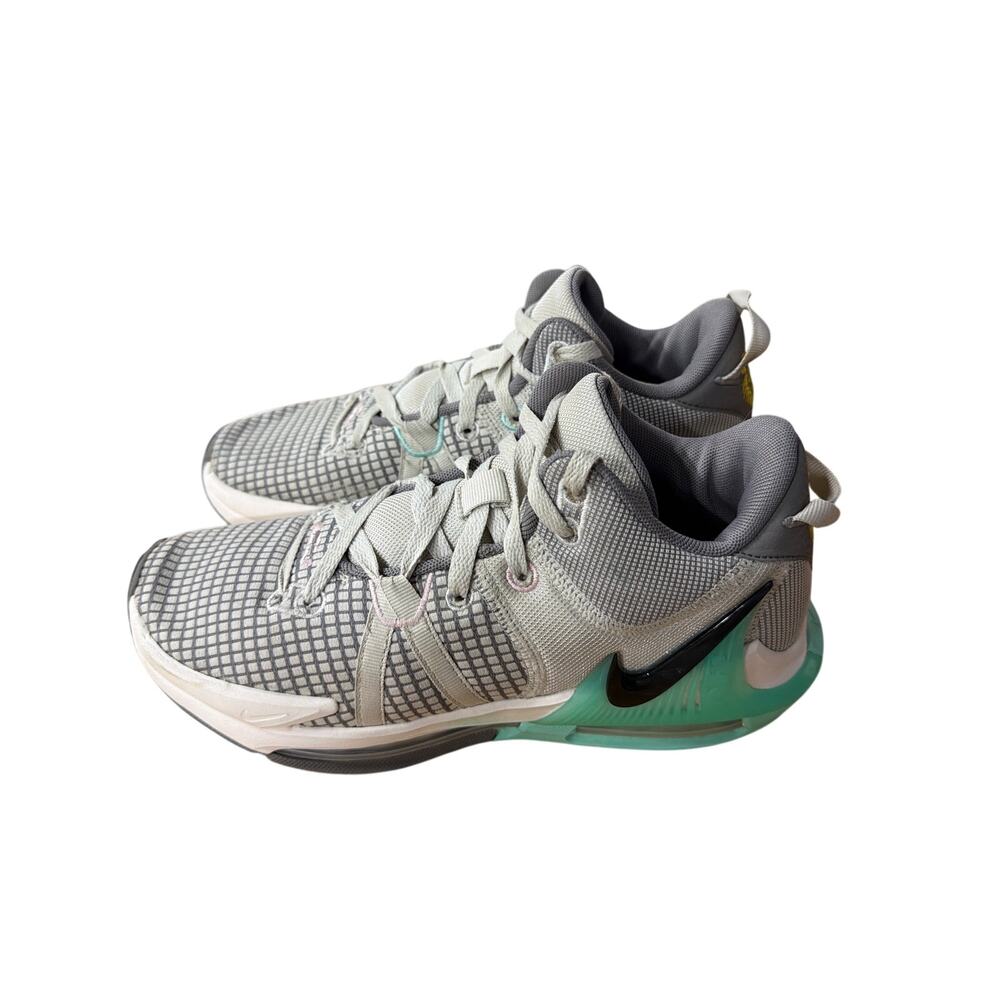Nike LeBron Witness 7 Flat Pewter Mint 7.5 Basketball Shoes - Picture 3 of 7